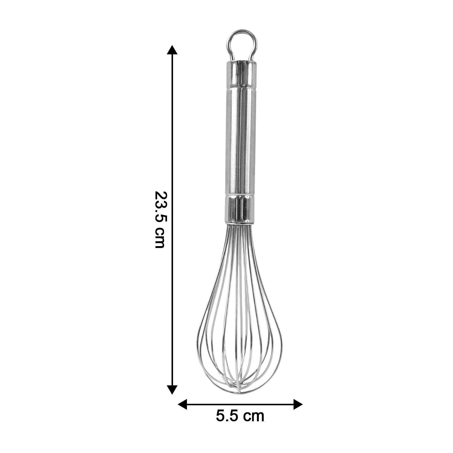 Wukusy Apex stainless steel small hand whisk for home and kitchen, lightweight and durable for whisking and mixing tasks