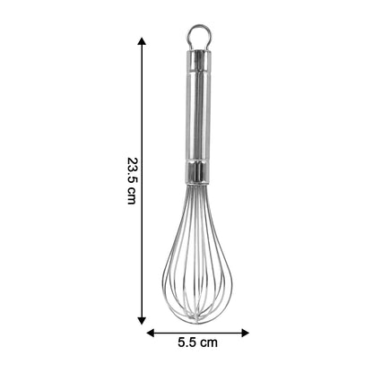 Wukusy Apex stainless steel small hand whisk for home and kitchen, lightweight and durable for whisking and mixing tasks