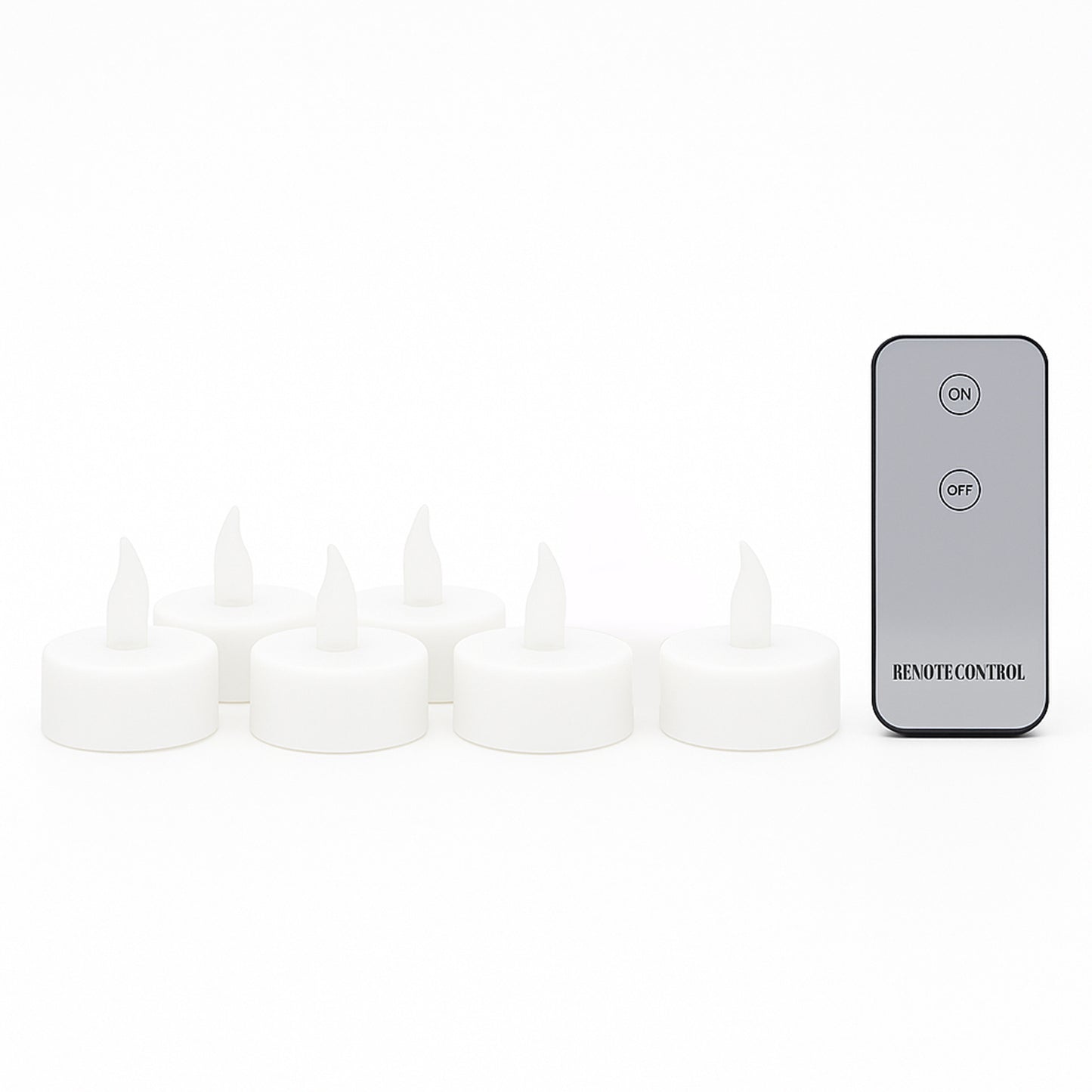 Wukusy premium 6-piece LED flameless candle light set with remote control, home decor candles with warm flickering glow