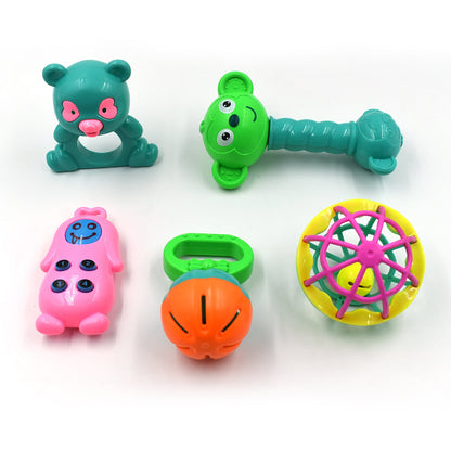 Wukusy 1938 At38 5-piece baby rattles toy set with colorful rattles for kids and babies to play and enjoy.