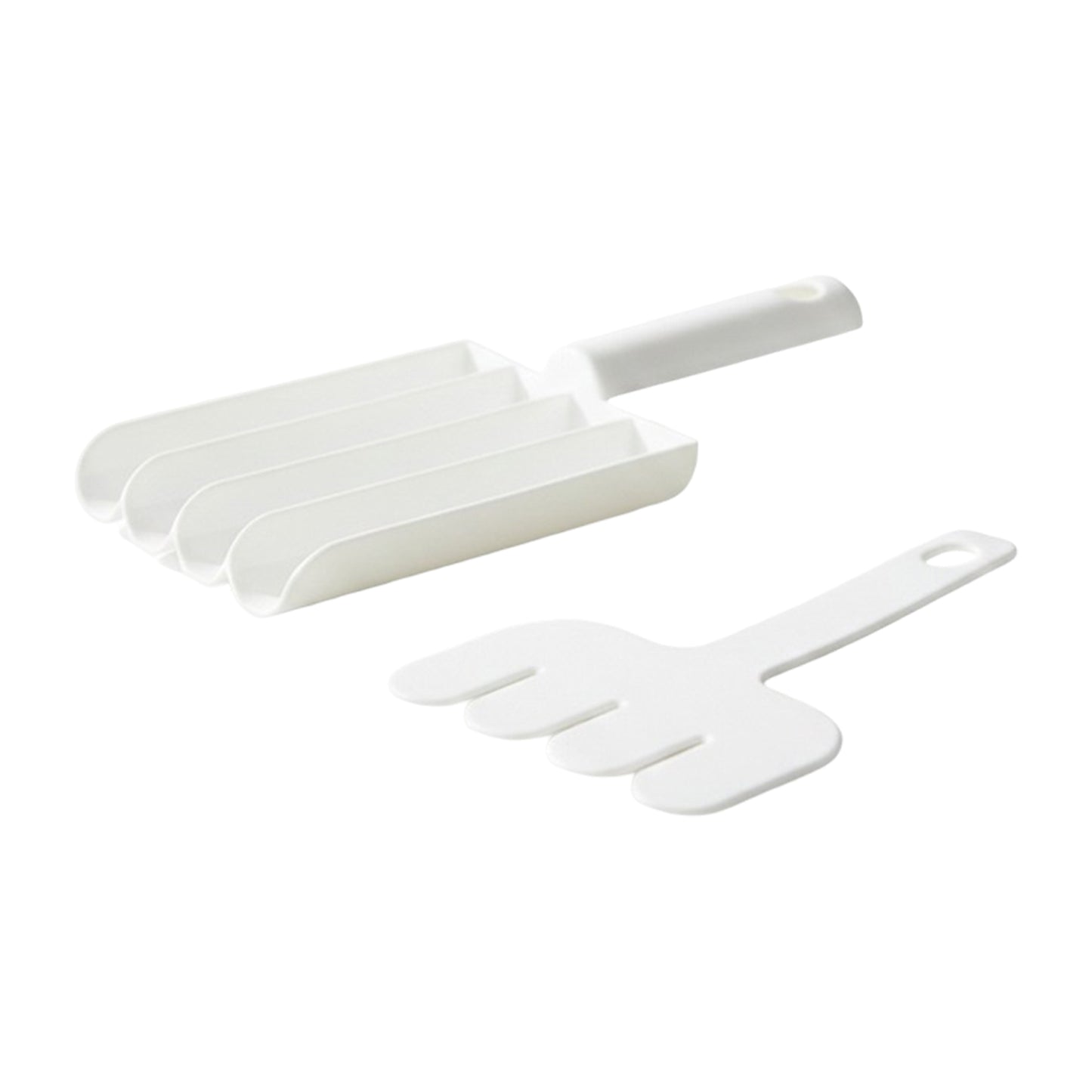 Wukusy manual food slicing and frying press tool set showing stainless steel blades and handle for even slicing and pressing applications