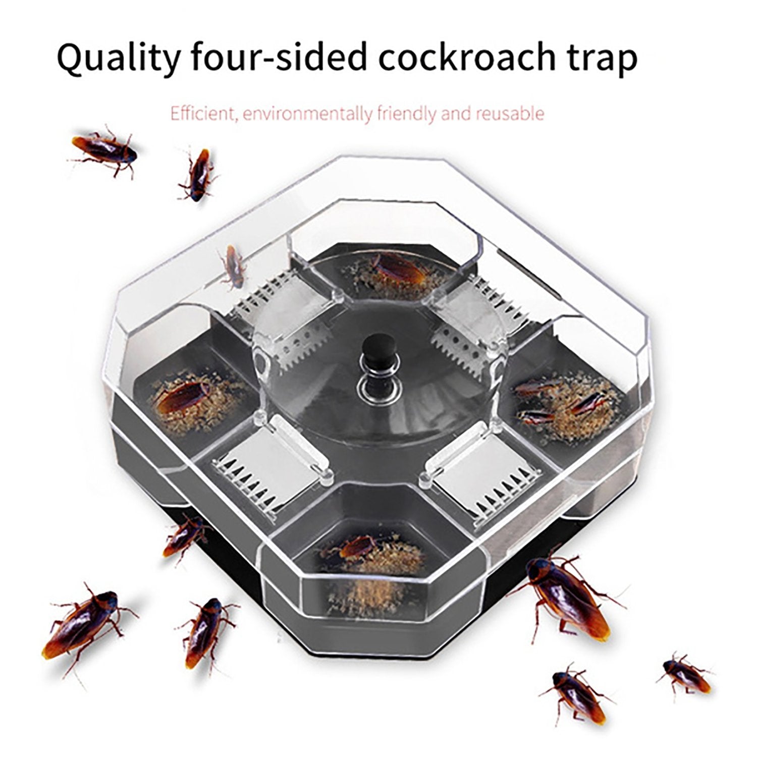 Wukusy 1471 cockroach trap box with bait, designed to catch and eliminate cockroaches and roach bugs effectively.