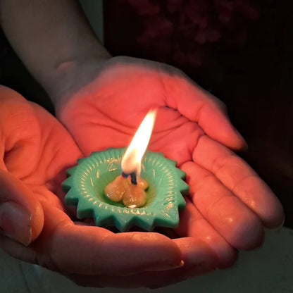Colorful silicone Diya set for Diwali, decorative home decor by Wukusy, featuring six vibrant, attractive diya designs.