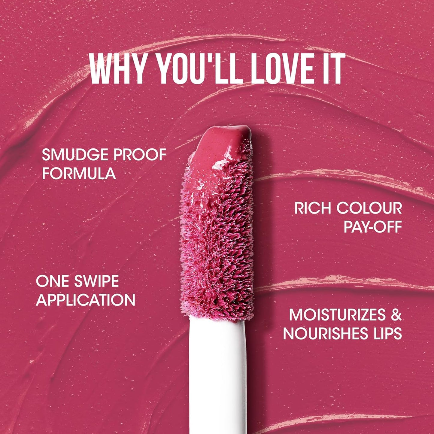 Wukusy Og Beauty Berry Blossom Moisture Lock Liquid Lipstick in 4.5ml tube, featuring a berry-toned applicator and sleek packaging