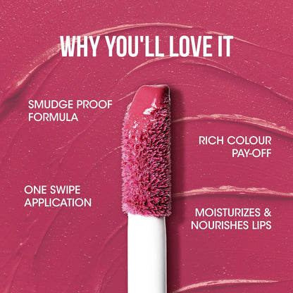 Wukusy Og Beauty Berry Blossom Moisture Lock Liquid Lipstick in 4.5ml tube, featuring a berry-toned applicator and sleek packaging