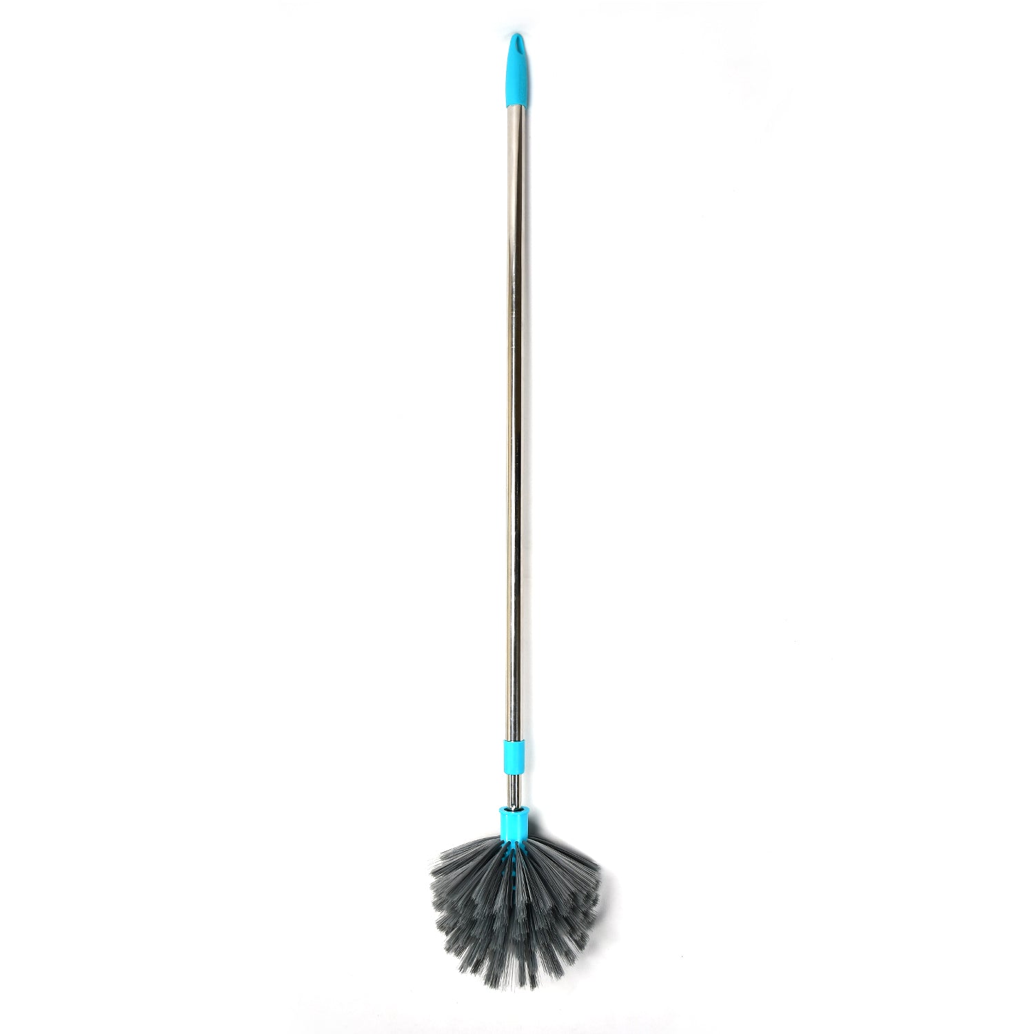 Wukusy 4021 cobweb brush with stainless steel extendable handle for ceiling, light, and fan dusting, ideal for home and kitchen cleaning