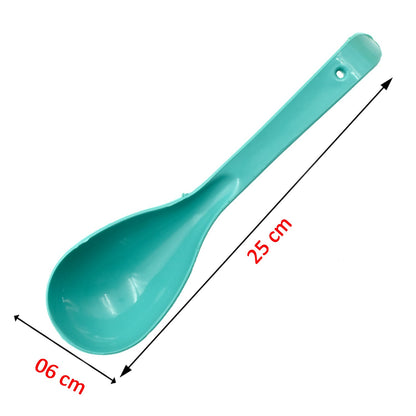 Wukusy plastic serving spoon for kitchen use, with a wide bowl and ergonomic handle, ideal for serving food efficiently.
