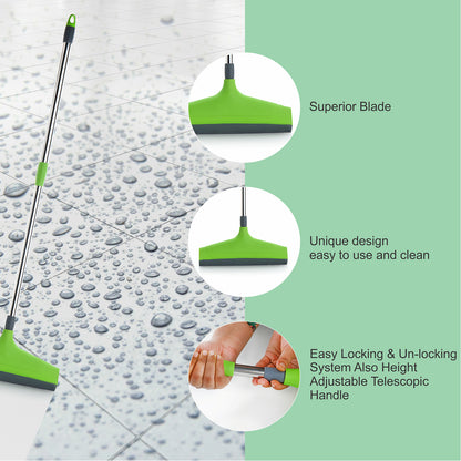 Adjustable stainless steel bathroom floor wiper rod by Wukusy for home improvement, shown in a clean, modern bathroom setting.