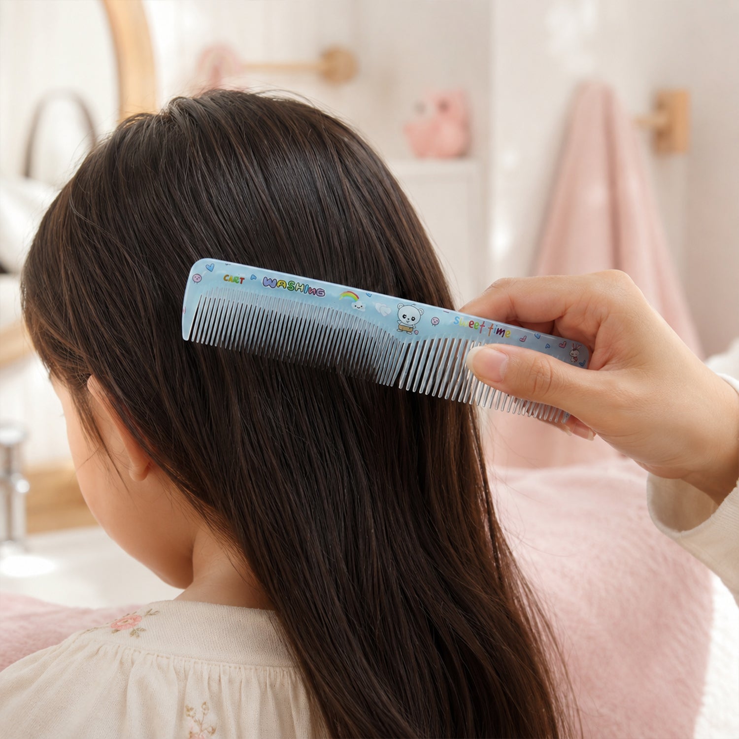 Wukusy anti-static grooming comb for men and women, detangling hair styling comb, shown on a clean surface.
