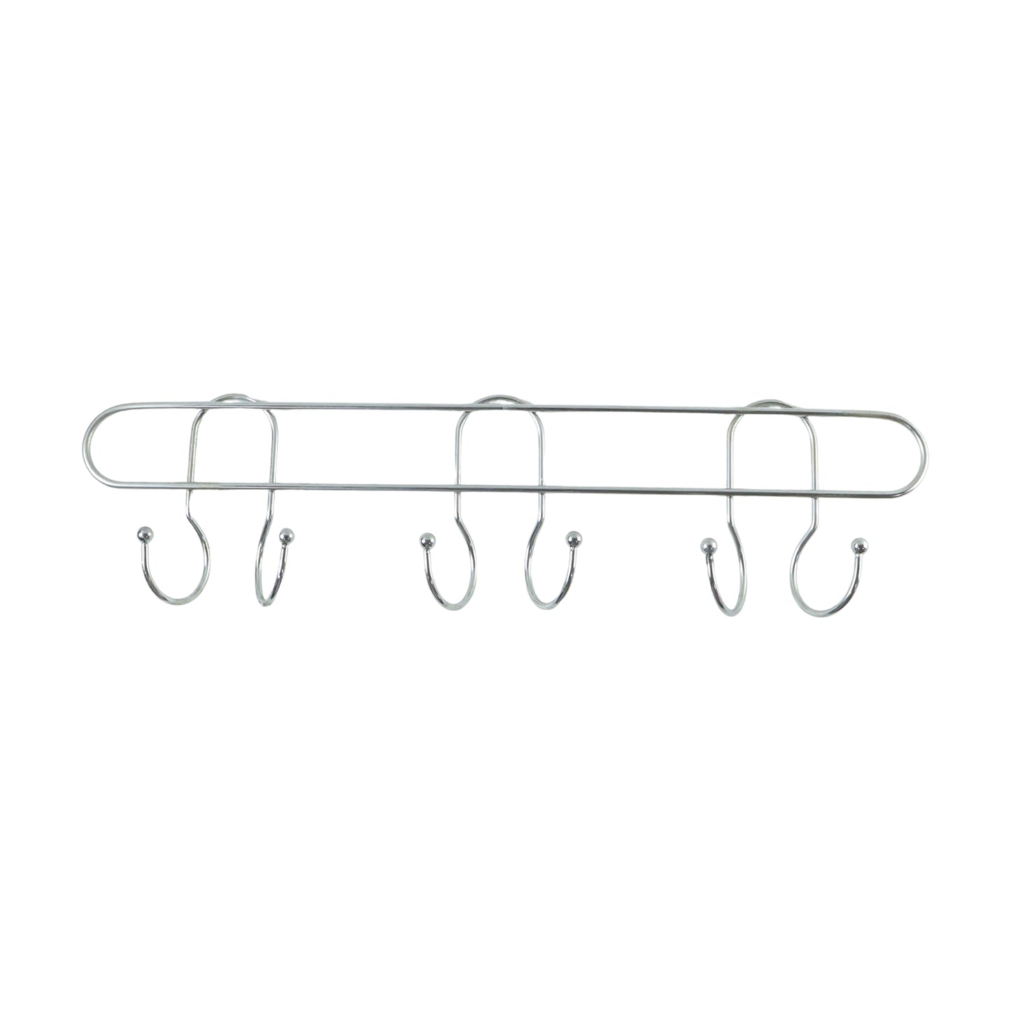 Wukusy premium wall-mounted metal multi hook rack with multiple hooks for organization and storage, shown mounted on a wall.