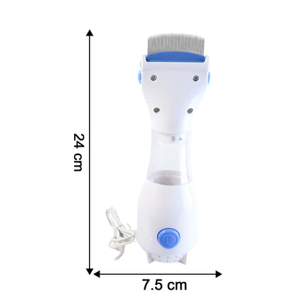 Wukusy electric anti-lice vacuum comb set with multiple comb attachments for lice removal and scalp cleaning.