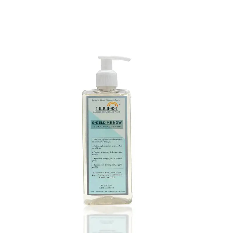 Nourix Shield Me Now Face Wash by 11012, gentle cleanser for sensitive skin, repairing skin barrier and providing deep moisturization.