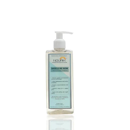Nourix Shield Me Now Face Wash by 11012, gentle cleanser for sensitive skin, repairing skin barrier and providing deep moisturization.