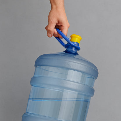 Heavy-duty plastic water bottle handle for 20L cans by Wukusy, designed for easy grip and secure lifting in home improvement tasks.