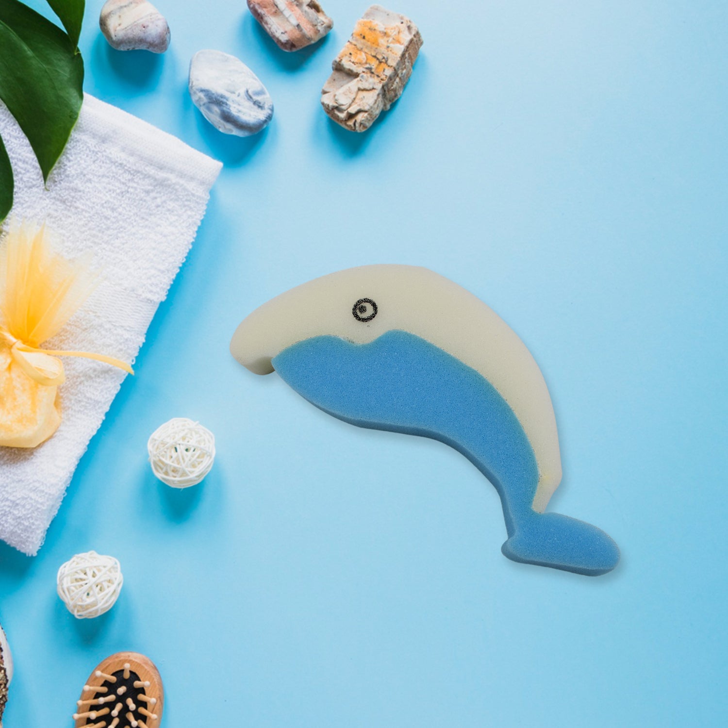 Wukusy Dolfin Sponge Wipe reusable kitchen cleaning sponge, durable, multi-surface safe, easy to use, low maintenance, 1 piece