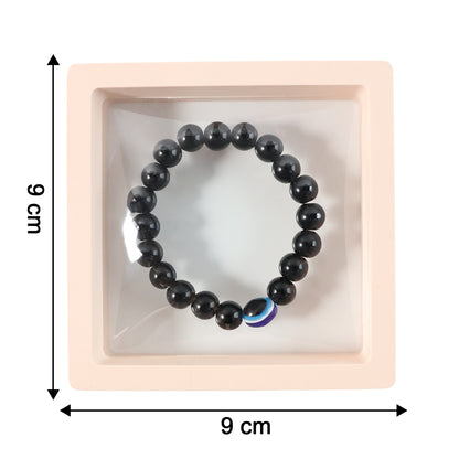 Elegant dual-tone crystal beaded stretch bracelet by Wukusy, featuring shimmering beads and a flexible fit.