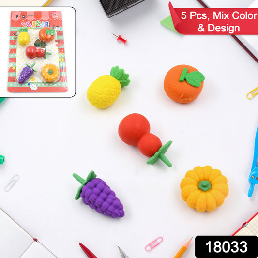 Colorful 3D mix design Wukusy eraser set with creative, cute miniature erasers for children, perfect for school and party gifts.