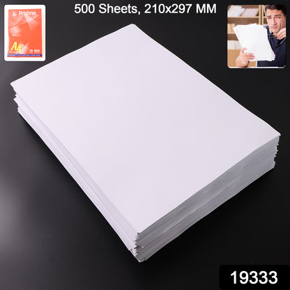 A4 size Wukusy high brightness white copier paper stack, 500 sheets of 70 GSM multi-purpose printing paper for office use.