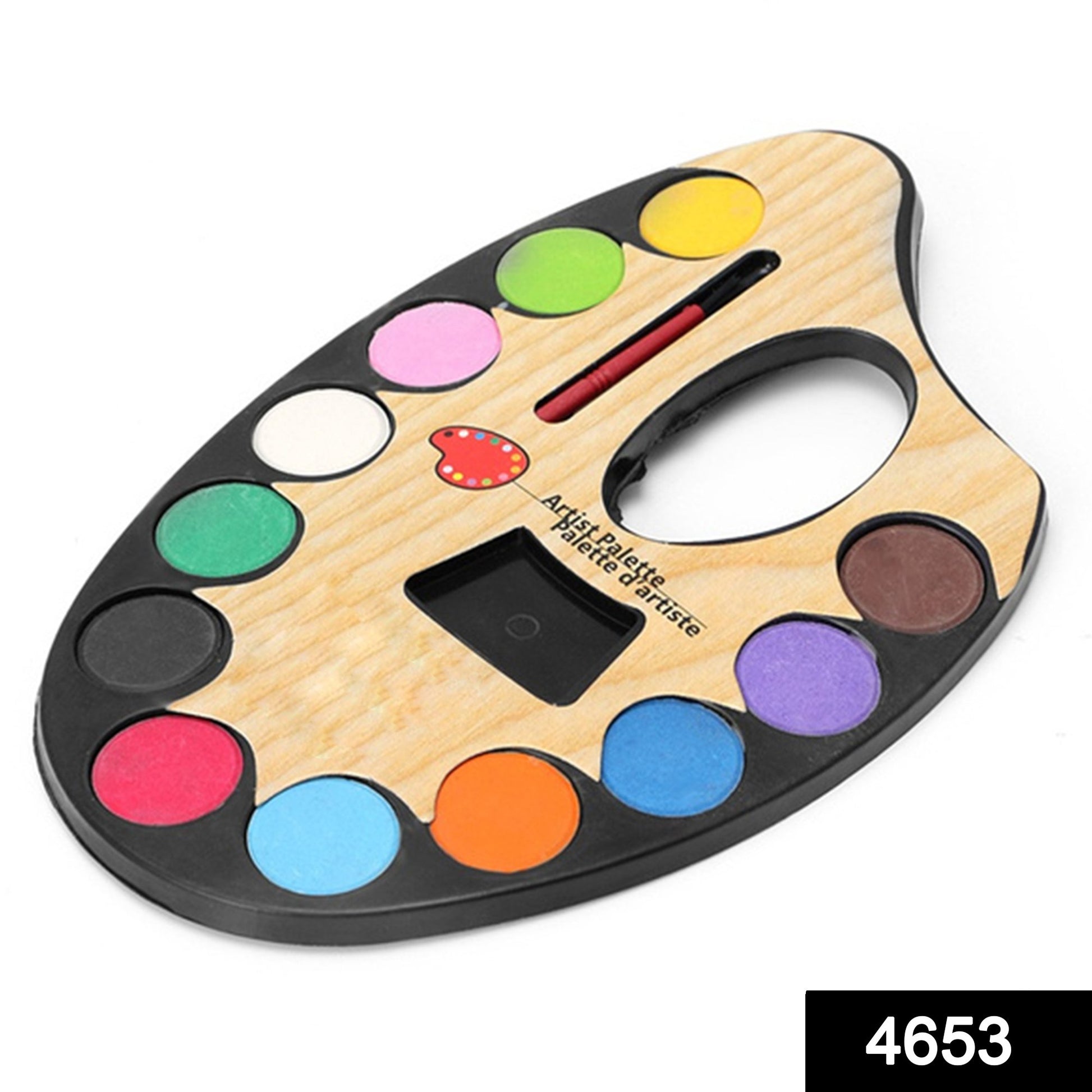 Wukusy 4653 non-toxic sketch and watercolor toy set with colorful paints and brushes on a white background