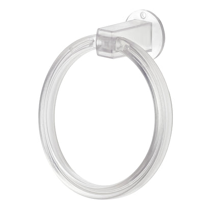 Wukusy unbreakable round towel ring wall-mounted holder in polished metal finish, suitable for bathroom or kitchen use.