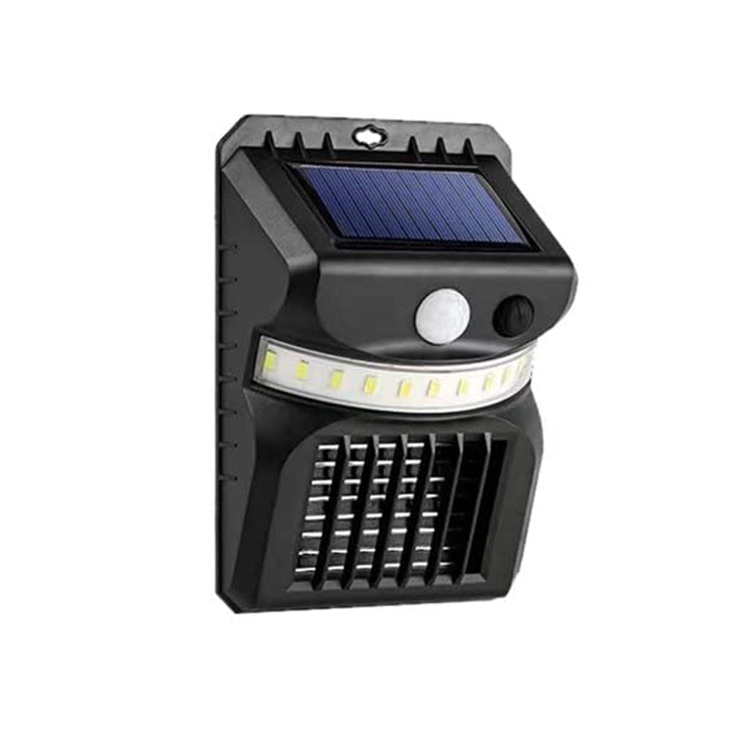 Wukusy outdoor 2-in-1 solar bug zapper lamp with mosquito trap and LED light for home insect control.