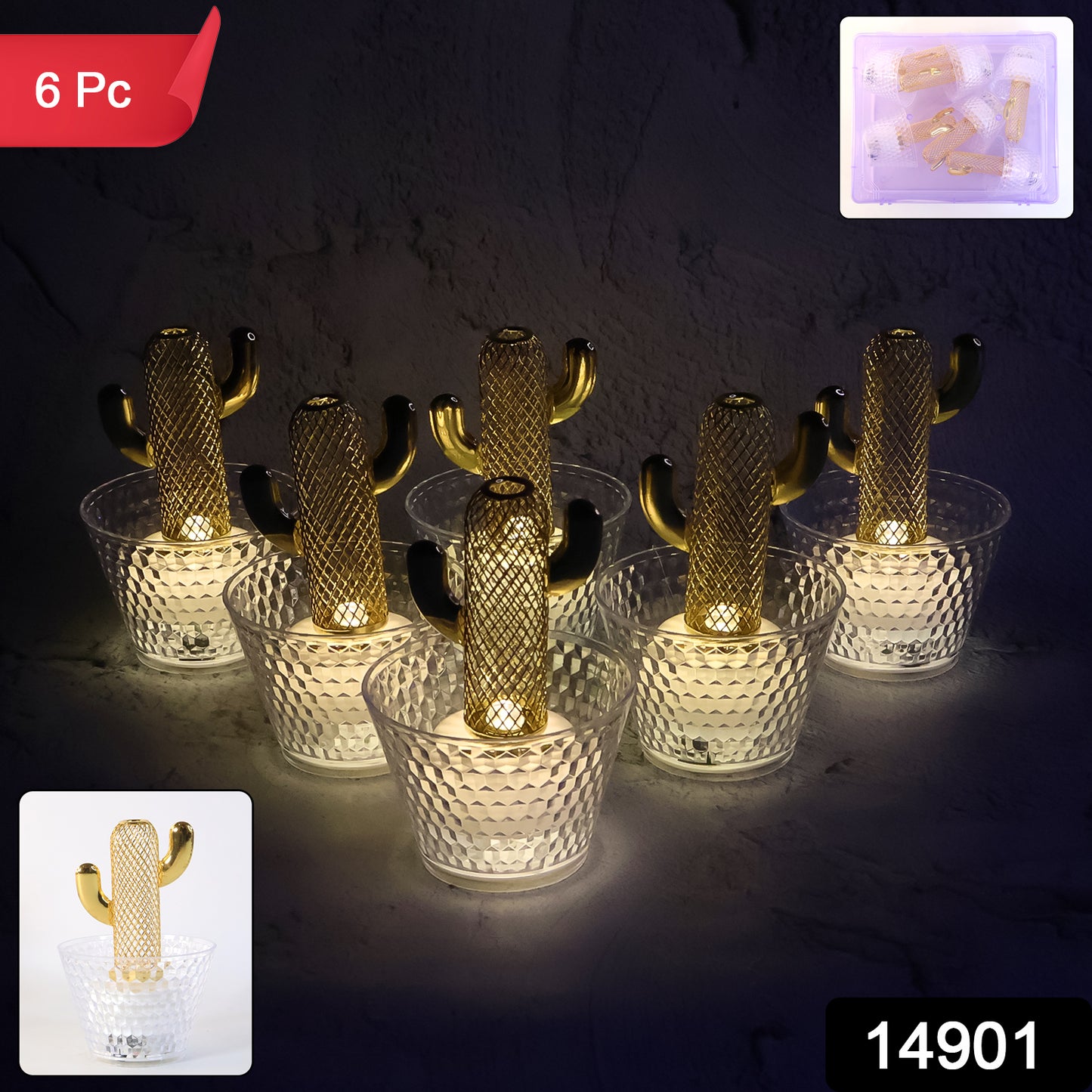 Set of six Wukusy LED flameless decorative candles for home decor, with realistic flickering light and elegant design