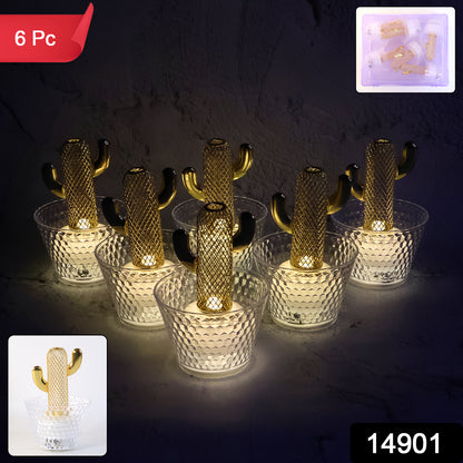 Set of six Wukusy LED flameless decorative candles for home decor, with realistic flickering light and elegant design