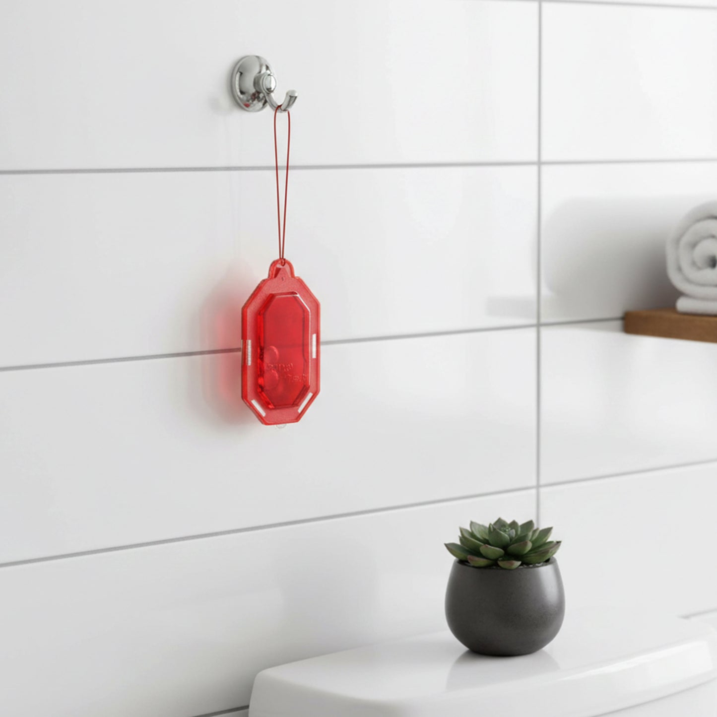 Wukusy Apple Barry gel hanging bathroom air freshener, 9.5g, with fresh apple scent, hanging design visible in the image.
