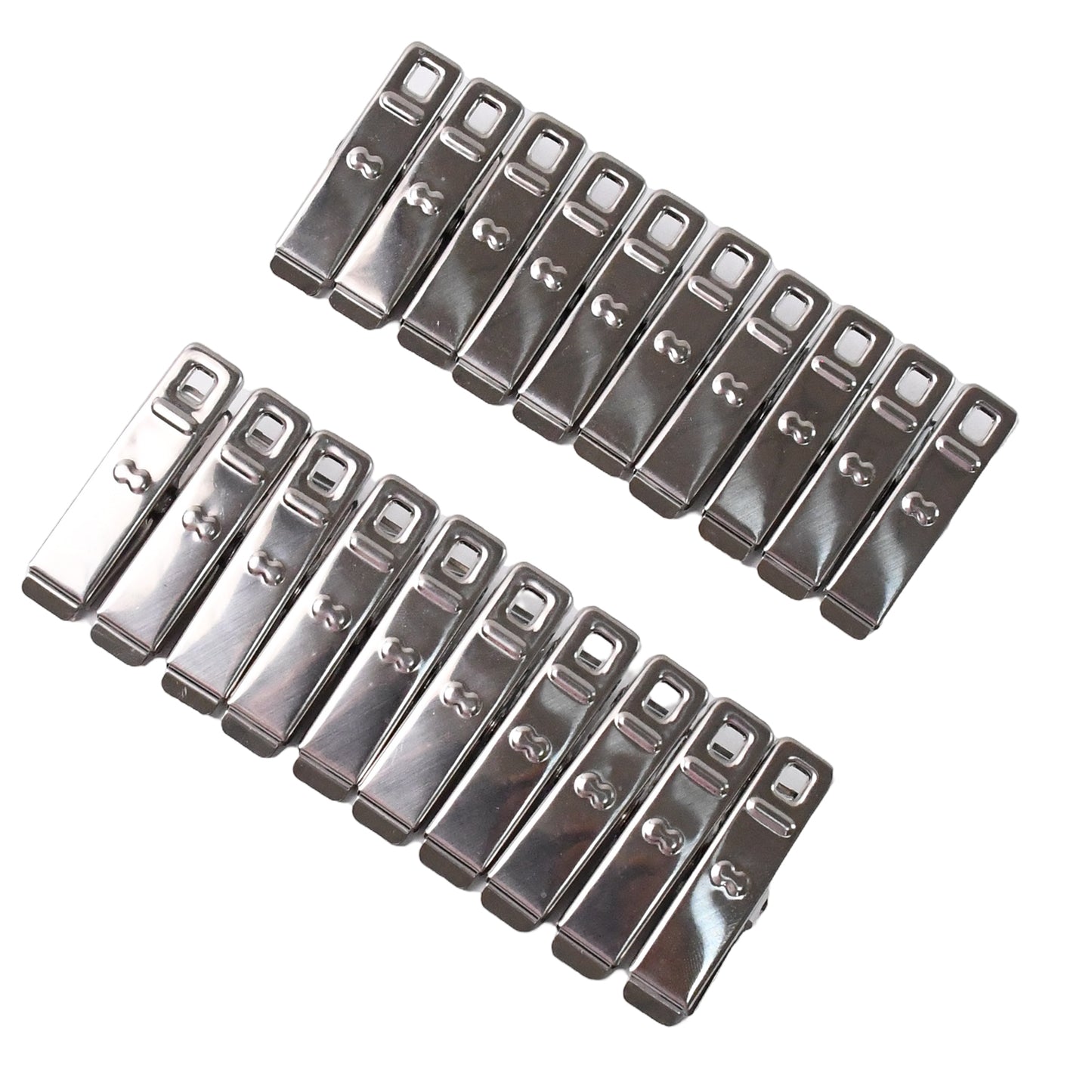 Set of 20 stainless steel cloth drying pins or clips by Wukusy, ideal for hanging laundry and cloth drying.