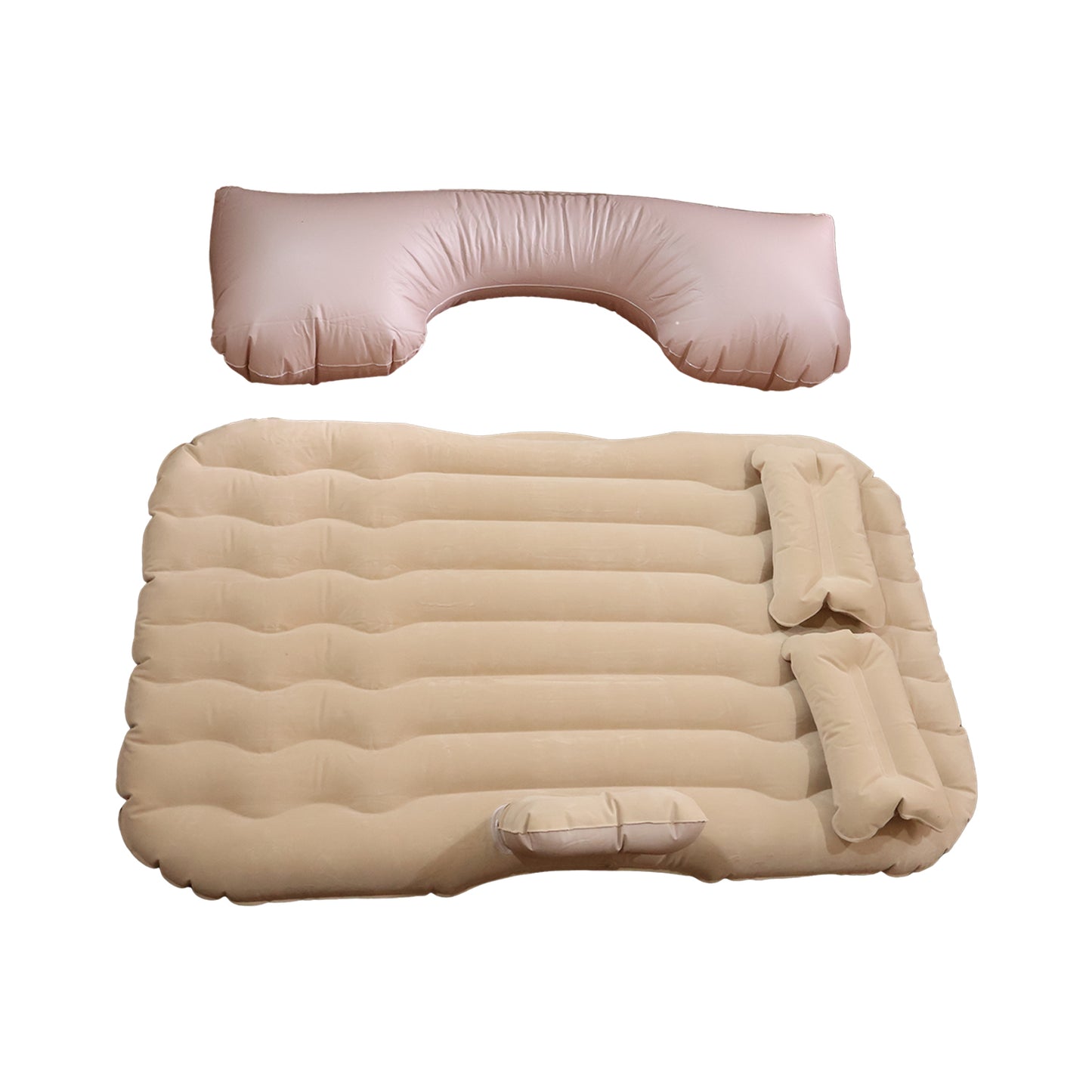 Wukusy car air mattress bed set with inflatable cushions and pump, featuring a mix design for comfortable travel and camping.