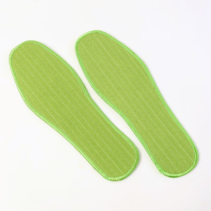 Pair of Wukusy premium comfort shoe insoles in size 44 with a mix of designs for daily foot support, shown in the image.