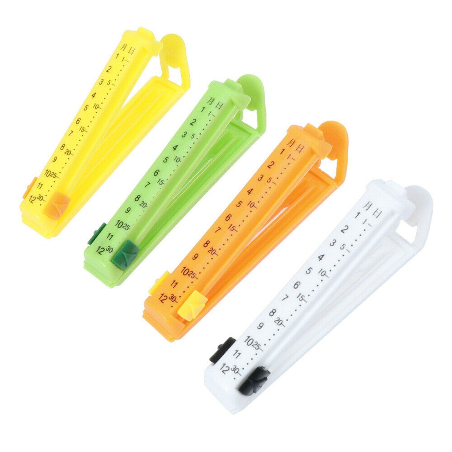 Wukusy 6309 4-piece food sealing clips for packing food items to prevent contamination in kitchen use.