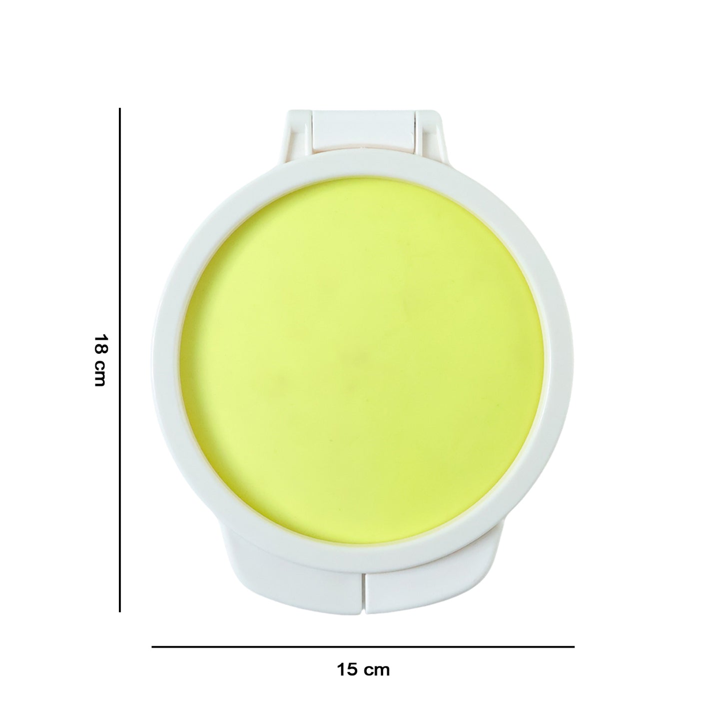 Wukusy round food saver storage container with lid, 18x15 cm, made of clear plastic for fresh food storage.