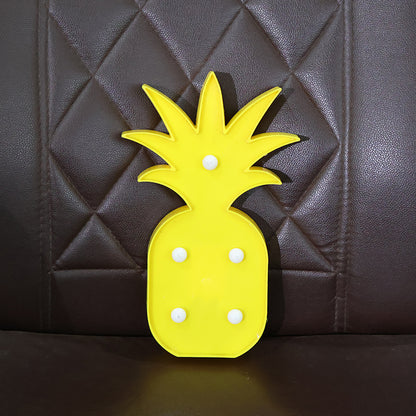 Pineapple-shaped LED night light by Wukusy, decorative home decor with warm light, ideal for cozy room ambiance.