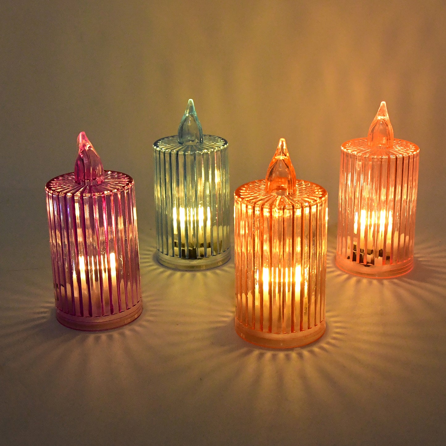 Set of 8 Wukusy decorative flameless electronic LED candle lights for home decor, featuring realistic flickering flames.