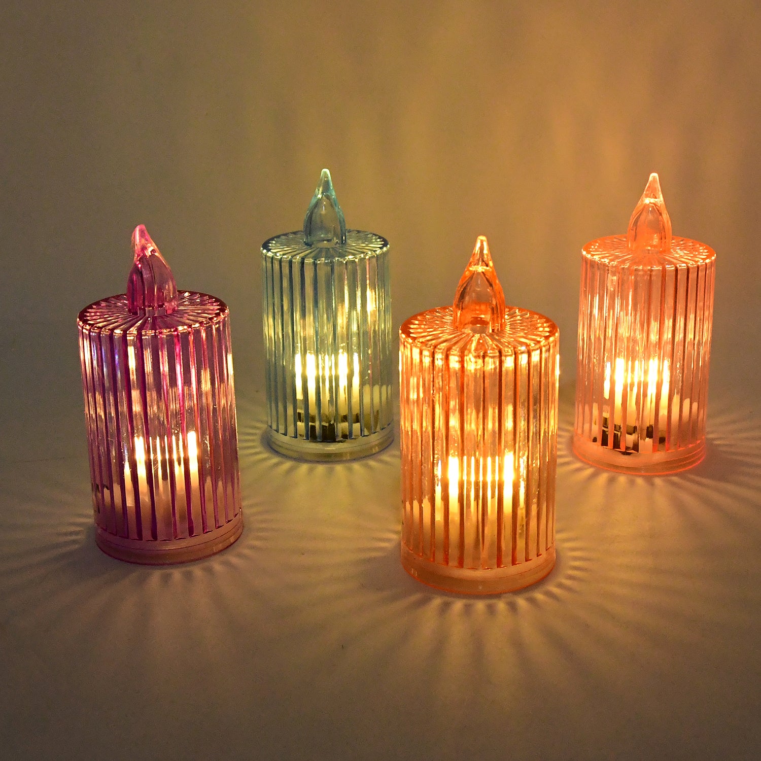 Set of 8 Wukusy decorative flameless electronic LED candle lights for home decor, featuring realistic flickering flames.