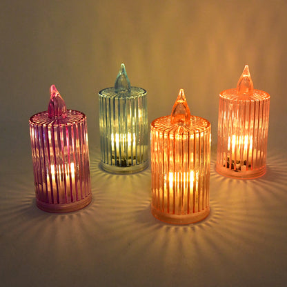 Set of 8 Wukusy decorative flameless electronic LED candle lights for home decor, featuring realistic flickering flames.