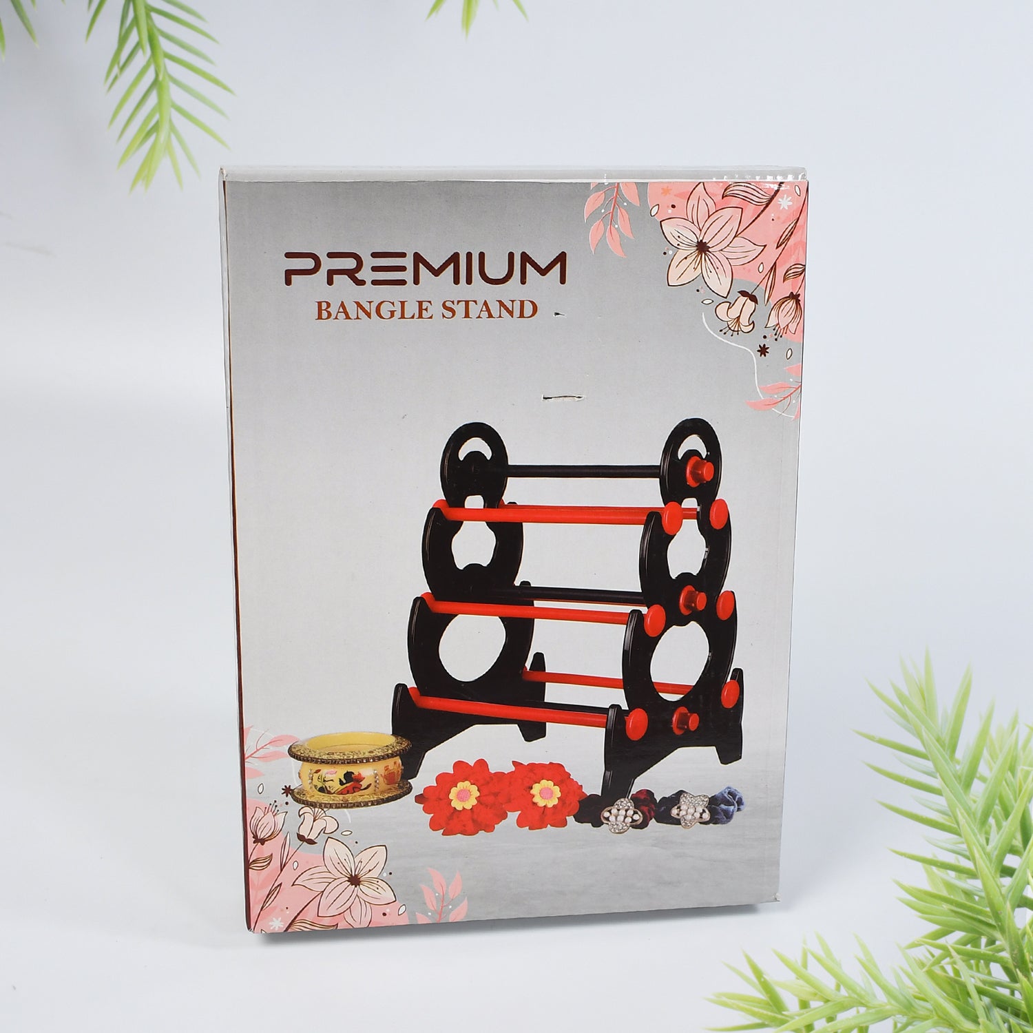 Wukusy 6261 Bangle Stand with three-tier storage for displaying and organizing bangles at home in a sleek, functional design