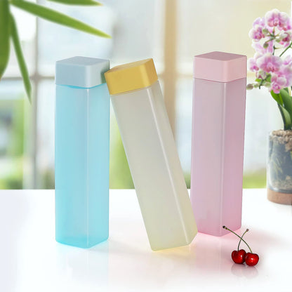 Wukusy large 1000ml BPA-free plastic water bottle with square design, leakproof, wide mouth, ideal for gym, home, and office use