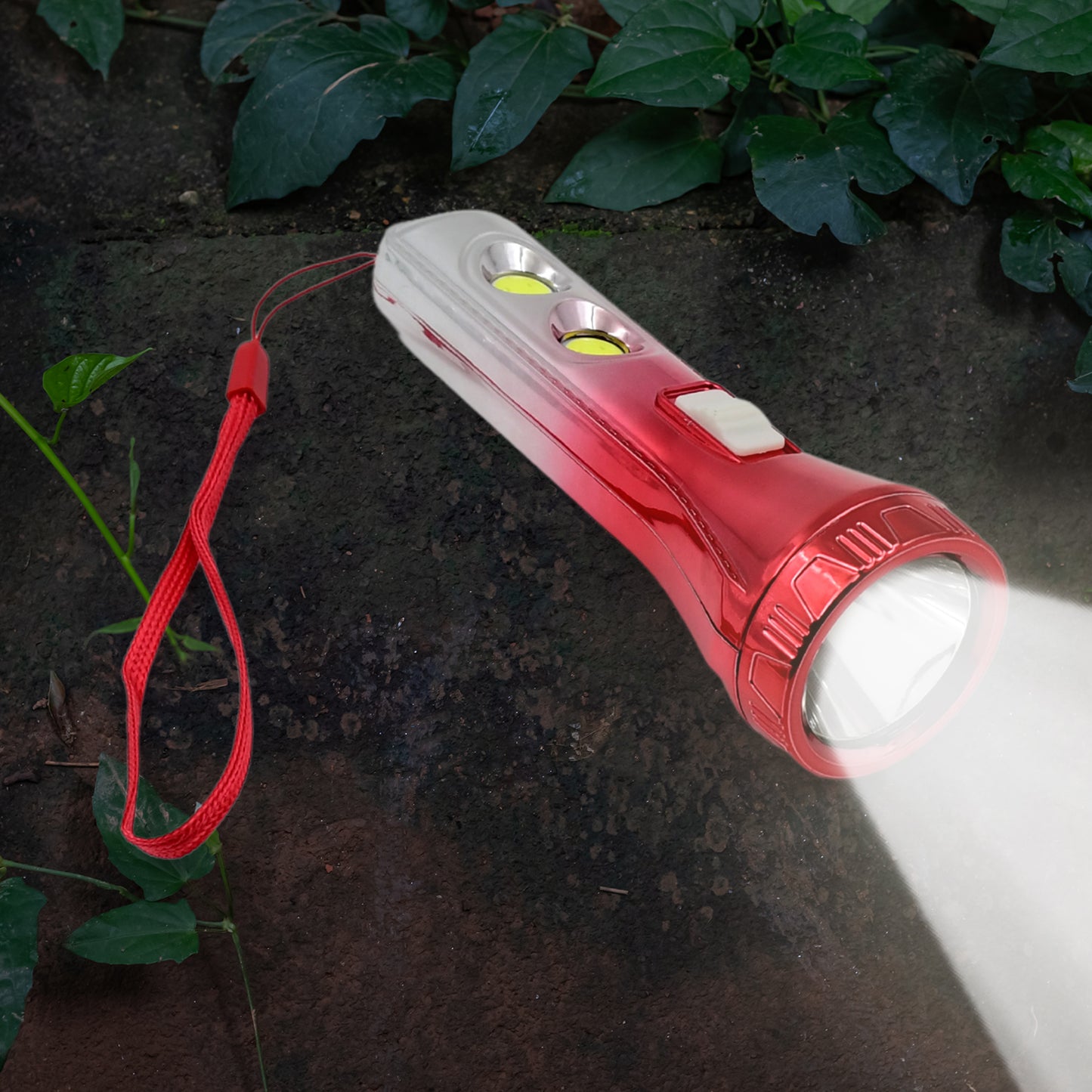 Wukusy multi-functional 3 LED torchlight flashlight showing its compact design and adjustable focus for home improvement tasks.