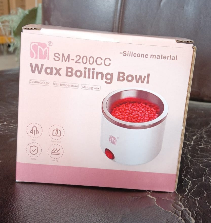 Wukusy electric wax heater with 200ml melting bowl, 100w power, and visible control knob for heating and wax melting.