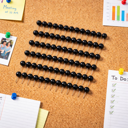 Set of 80 Wukusy round head push pins with metal pins, perfect for bulletin boards and office use.