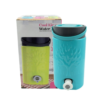 Wukusy insulated plastic water jug with sturdy handle and tap, 3000ml capacity for camping, travel, and home water storage