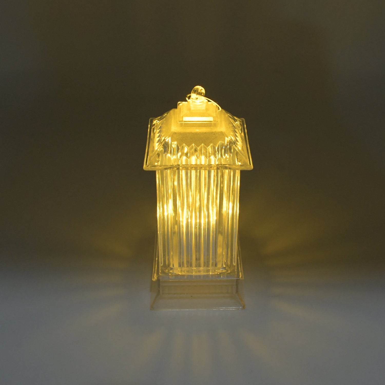 Wukusy lantern-shaped LED decorative light with flickering crystal candle effect, ideal for holiday or bedroom ambiance.