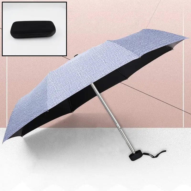 Ekom 3-fold children's umbrella with UV protection, rain and sun shield, foldable design, zip case, ideal for travel and outdoor use