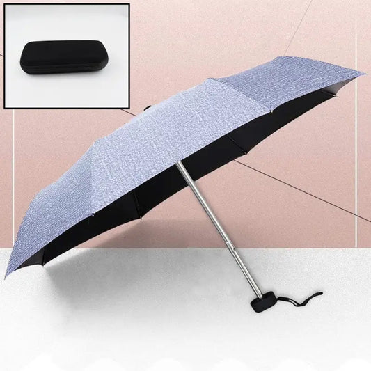 Ekom 3-fold children's umbrella with UV protection, rain and sun shield, foldable design, zip case, ideal for travel and outdoor use