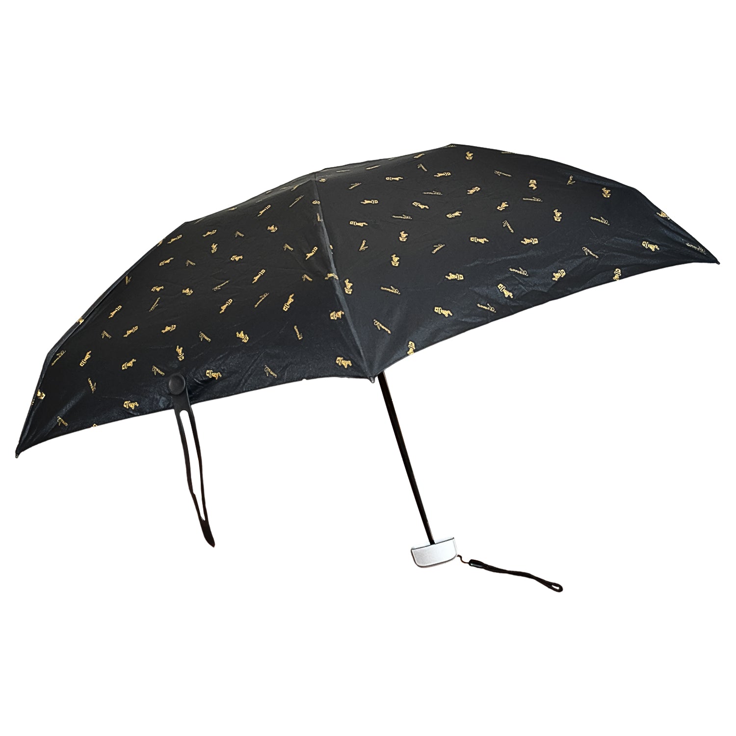Wukusy 3-fold umbrella with UV protection, rain and sun shield, foldable design, suitable for children, in zip case.