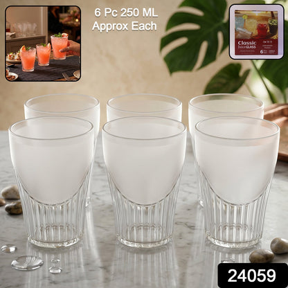 Set of 6 unbreakable plastic juice glasses by Wukusy, clear water tumblers ideal for home use