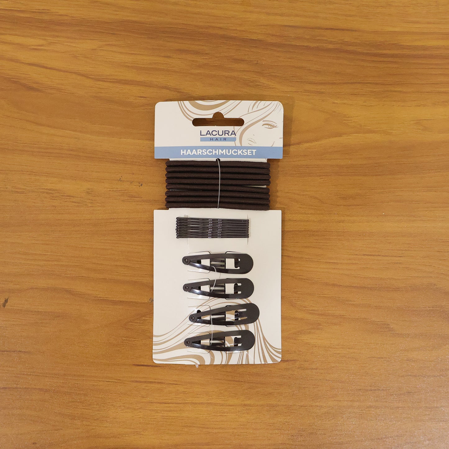 Wukusy complete hair styling accessories combo set with hair clips, elastics, and styling tools on a white background.