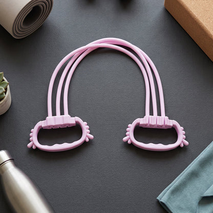 Wukusy multifunctional chest expander puller with three resistance tubes for home gym workouts, showing the assembled device with handles.